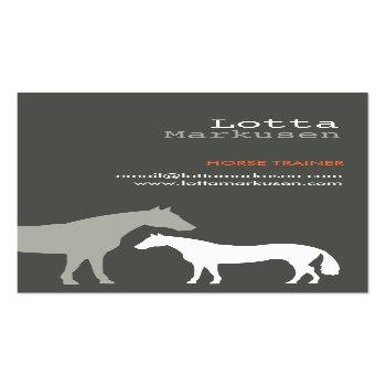 Small Gray Horses No. 3 Business Card Front View