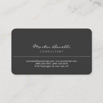 gray rounded corner script business card