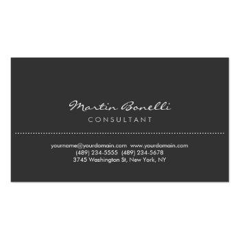 Small Gray Rounded Corner Script Business Card Front View