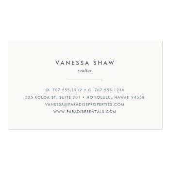 Small Grayed Jade | Modern Colorblock Business Card Back View