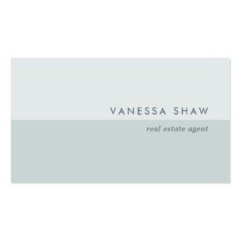 Small Grayed Jade | Modern Colorblock Business Card Front View