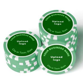 green business brand on poker chips