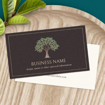  green leaves tree business card