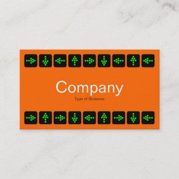 green led style arrows - orange and gray business card