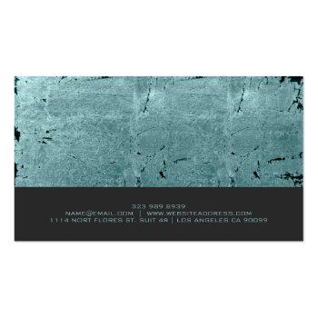 Small Green Tint Vintage Grunge Texture Fitness Trainer Business Card Back View