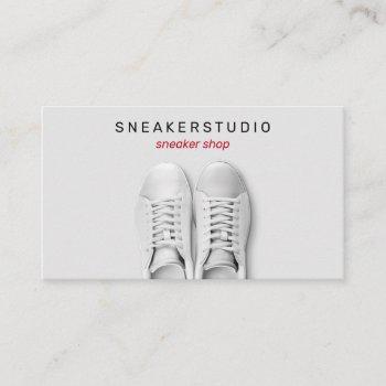 grey gym sneaker sport shoes business card