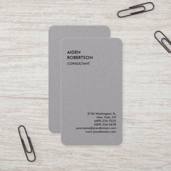 grey rounded exclusive special modern unique business card