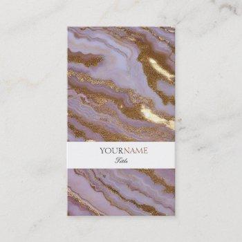 groupon abstract marble faux gold business card