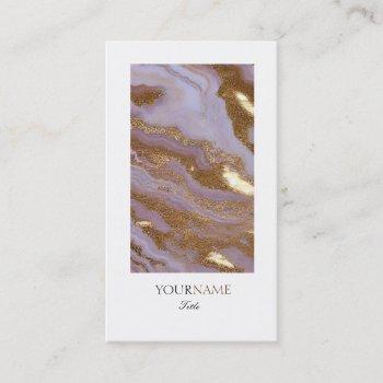 groupon abstract marble faux gold white border business card