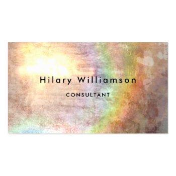 Small Grunge Pastel Tan Biege Business Card Front View