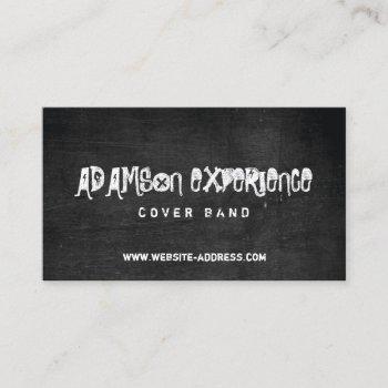 grungy black chalkboard business card for band/djs