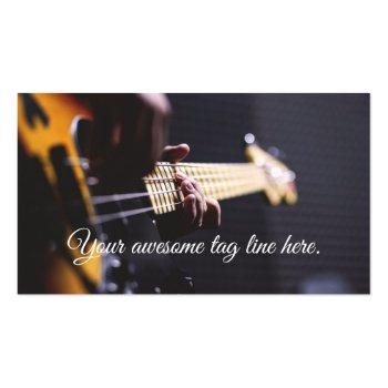 Small Guitarist Business Card  - Teacher Songwriter Band Back View