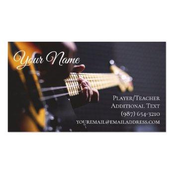 Small Guitarist Business Card  - Teacher Songwriter Band Front View