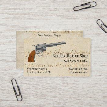 gun shop business card
