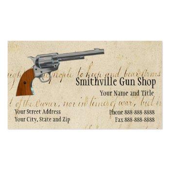 Small Gun Shop Business Card Front View