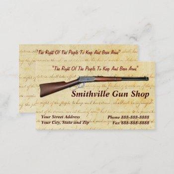 gun shop collector business card