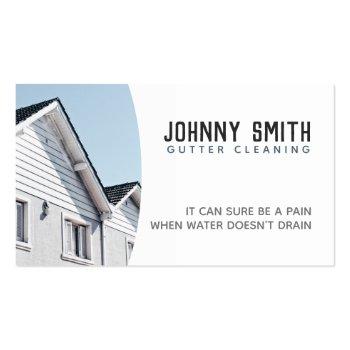 Small Gutter Cleaning Business Cards Front View
