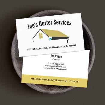 gutter cleaning, repair & installation business card