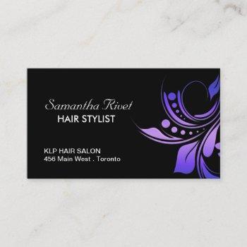 hair salon appointment business card