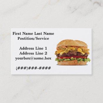 hamburger shop business card