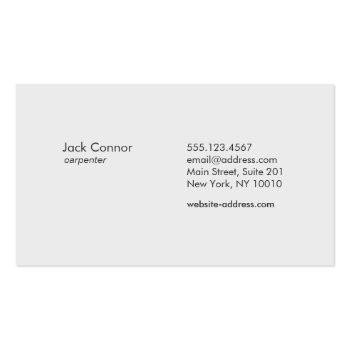 Small Hammer And Saw Carpentry Home Improvement 2 Business Card Back View