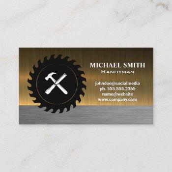 hammer chisel | circular saw | metallic business card