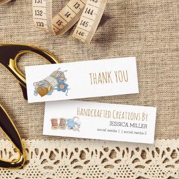 handcrafted creations yarn sewing thank you card