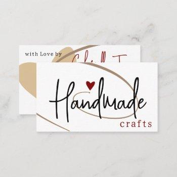 handmade crafts calligraphy signature love heart business card