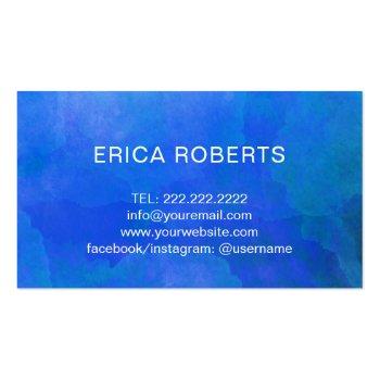 Small Handmade Gift Gold Confetti Elegant Watercolor Business Card Back View
