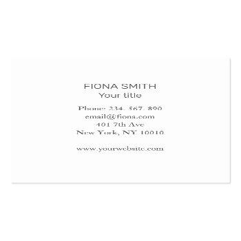 Small Hands  Blush Grey Square Business Card Back View