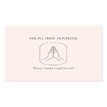 Small Hands  Blush Grey Square Business Card Front View