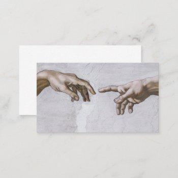 hands of god and adam by michelangelo business card