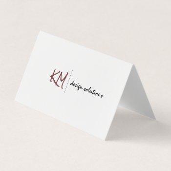 handwritten monogram | simple corporate business card