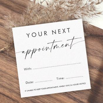 handwritten script any color custom logo appointment card