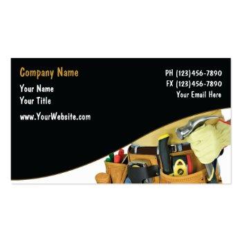 Small Handyman Business Cards Front View