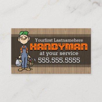 handyman.fix-it man.home repair.custom text/color business card