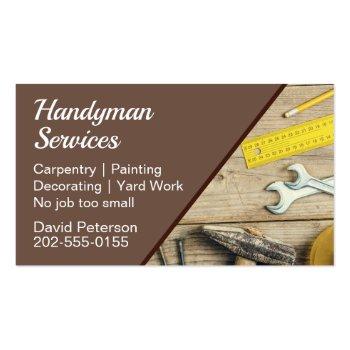 Small Handyman Home Maintenance Tools Business Card Front View
