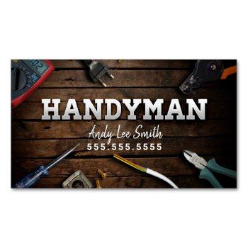 handyman services business card magnet