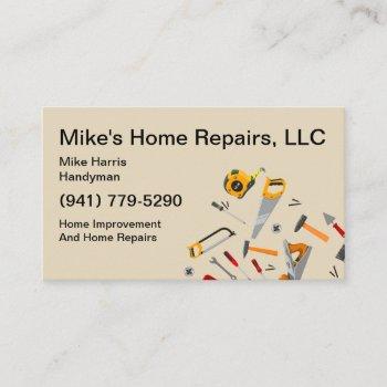 handyman services tools design business card