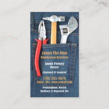 handyman tools business card