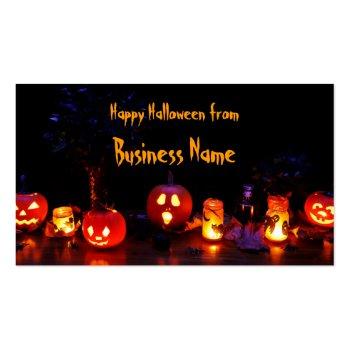 Small Happy Halloween Business Card Front View