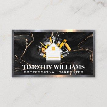 hardware tools | home icon | marble steel business card