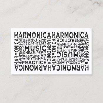 harmonica typography business card
