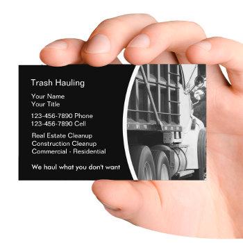 hauling dumpster business cards