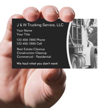 hauling dumpster services business cards