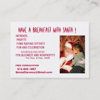 have a breakfast with santa business card