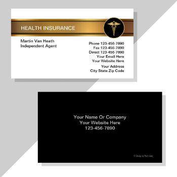 health insurance business cards