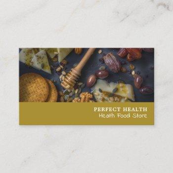 healthy food, health food store business card