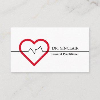 heart rate monitor, physician, nurse, medical business card