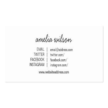 Small Heart Rustic Made With Love Kraft Social Media Mini Business Card Back View
